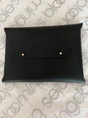 Tribe Alive Black Envelope Clutch with Gold Studs